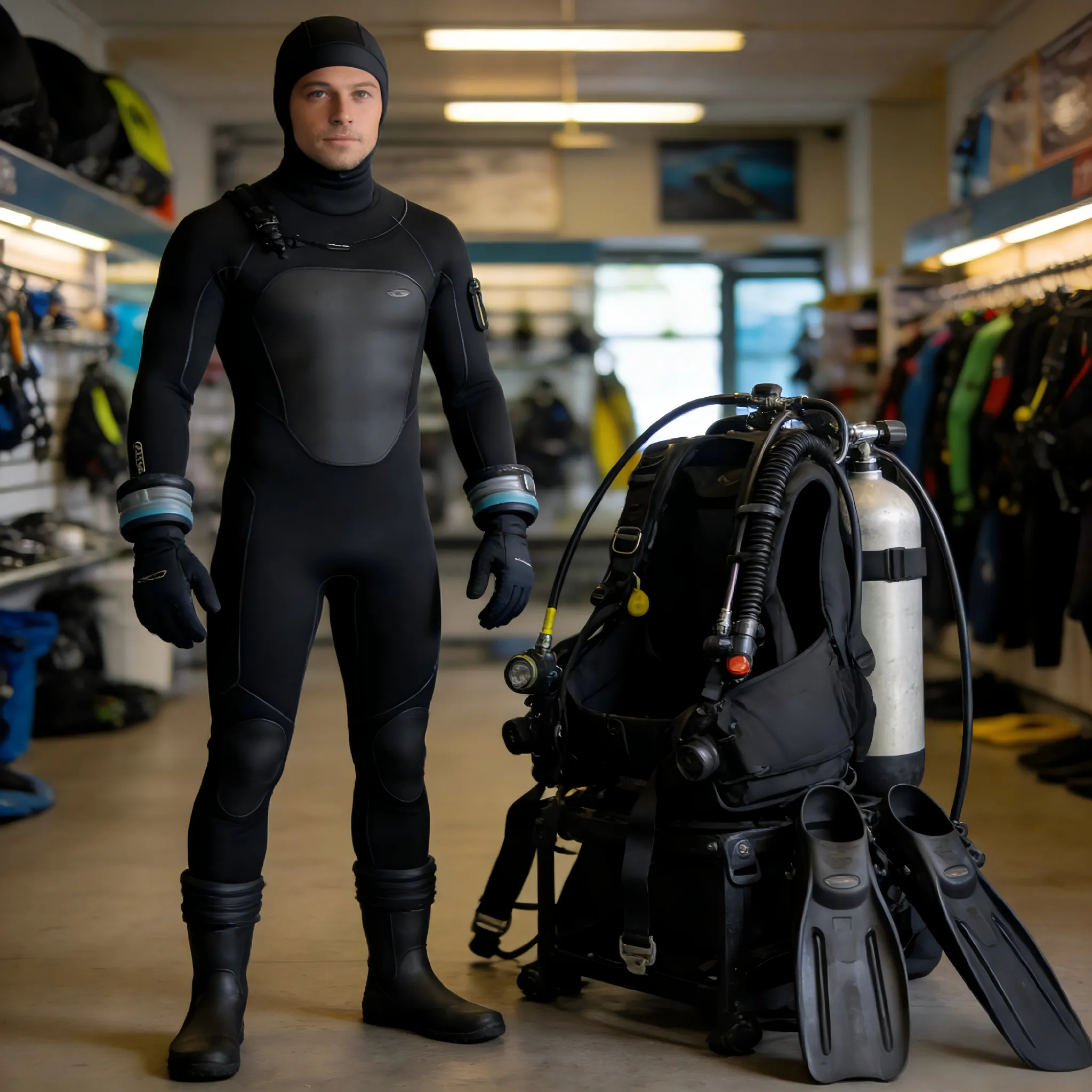 Dry diving suits