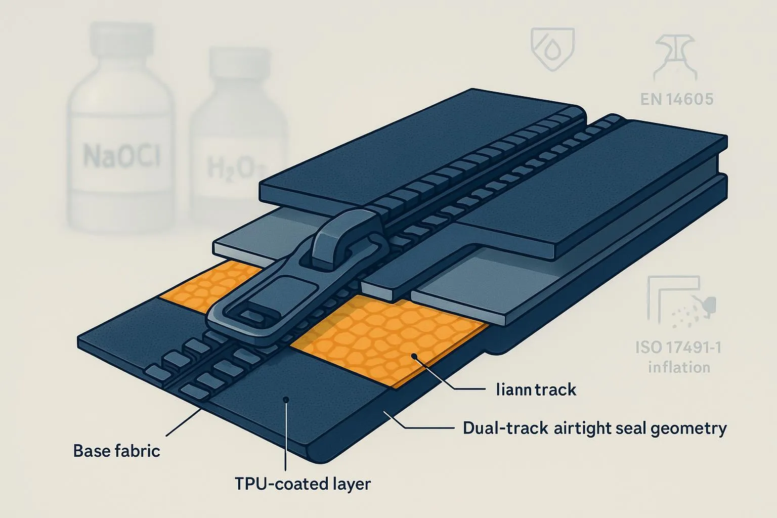 Zipper Material Selection for Chemical-Resistant Protective Clothing: TPU, Fabric and Coatings Explained