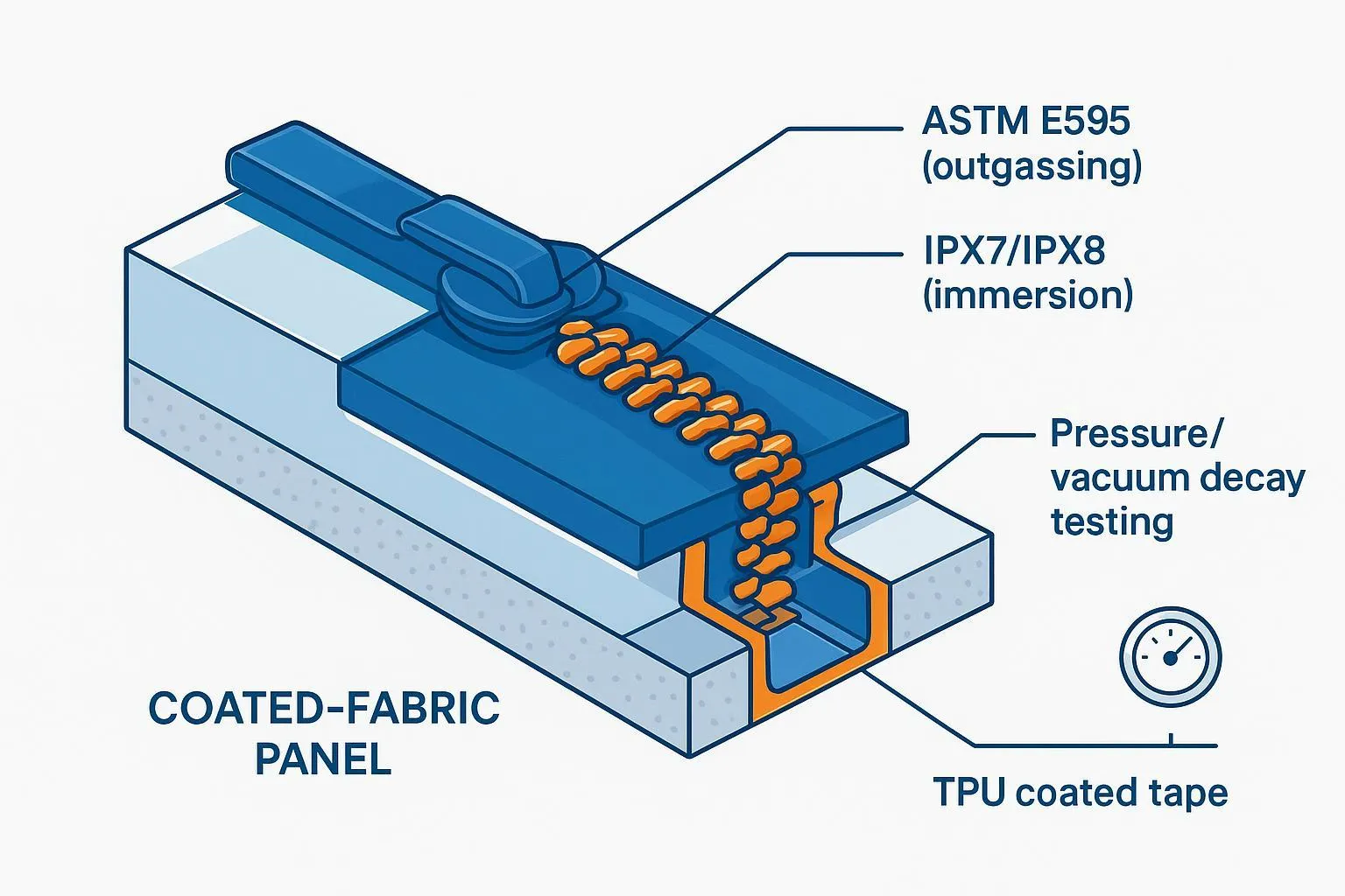 Ultimate Guide: Airtight Zippers for Cryogenic Applications — ASTM E595, IPX7–IPX8, and OE